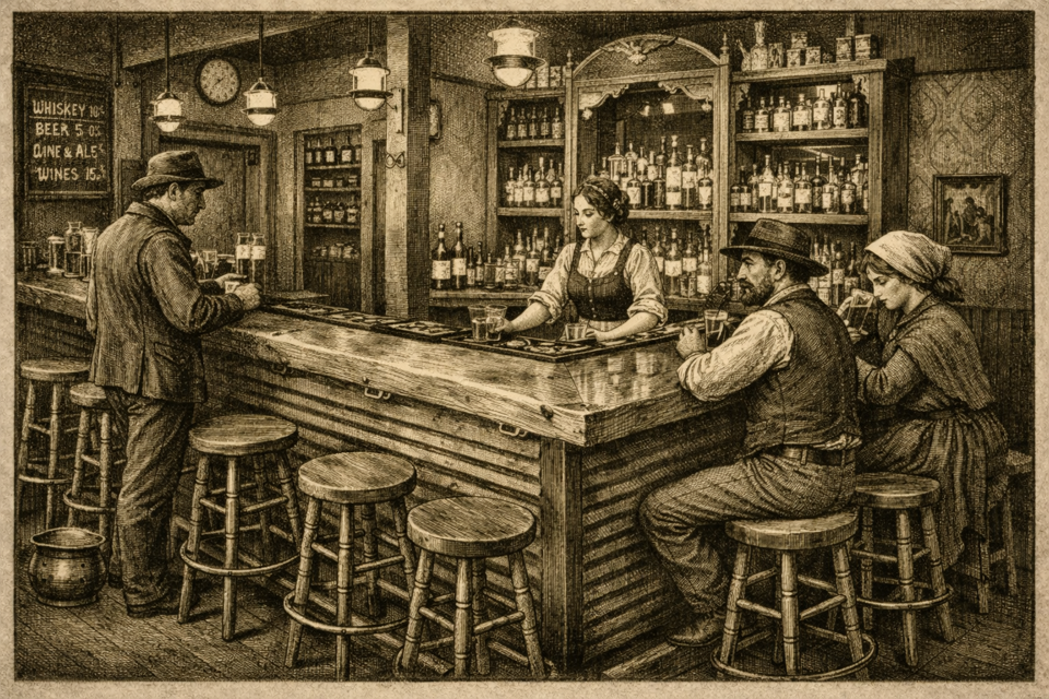 Interior of Switchback Saloon